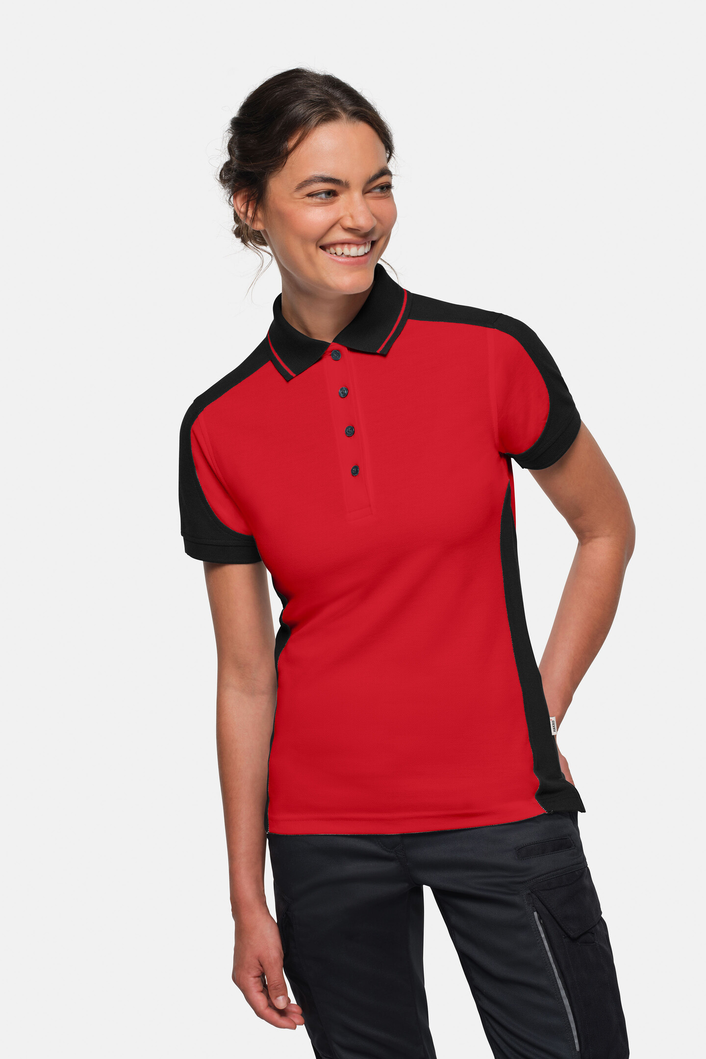 HAKRO Damen Poloshirt Contrast MIKRALINAR® ECO